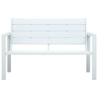 Tuinbank Hout-Look 0 Cm Hdpe Wit