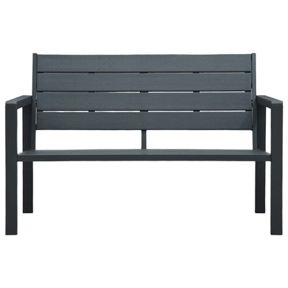 Tuinbank Hout-Look 120 Cm Hdpe Grijs