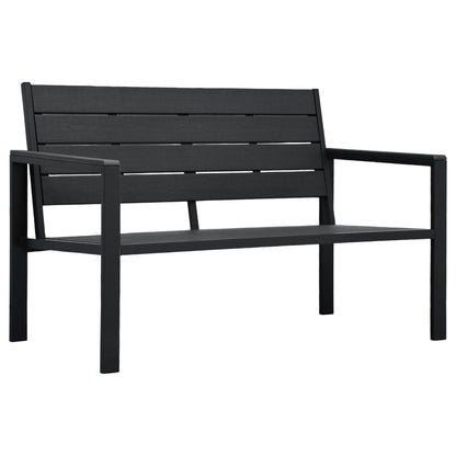 Tuinbank Hout-Look 0 Cm Hdpe 2 1 Zwart