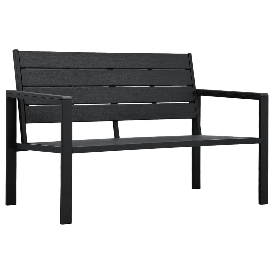 Tuinbank Hout-Look 0 Cm Hdpe 2 1 Zwart