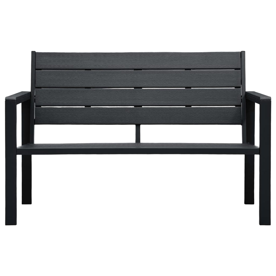Tuinbank Hout-Look 0 Cm Hdpe 2 1 Zwart