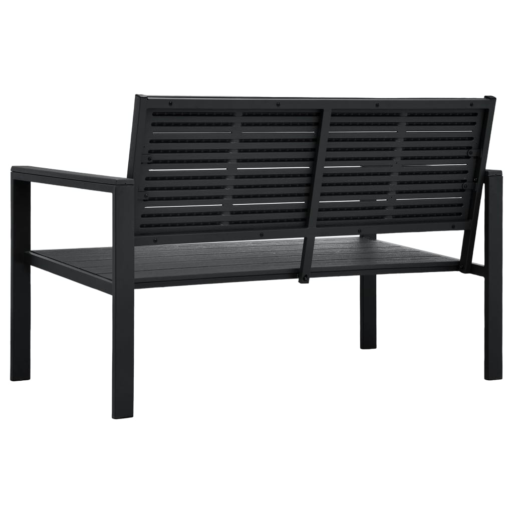 Tuinbank Hout-Look 0 Cm Hdpe 2 1 Zwart