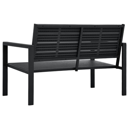 Tuinbank Hout-Look 0 Cm Hdpe 2 1 Zwart