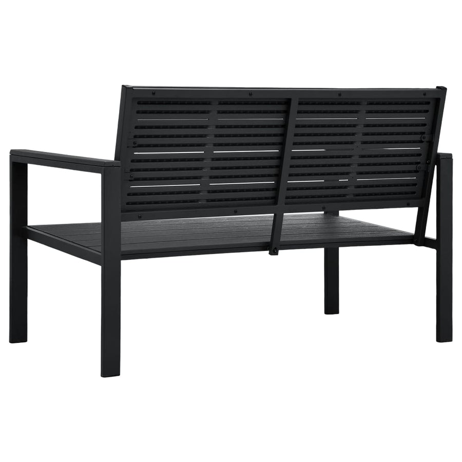 Tuinbank Hout-Look 0 Cm Hdpe 2 1 Zwart