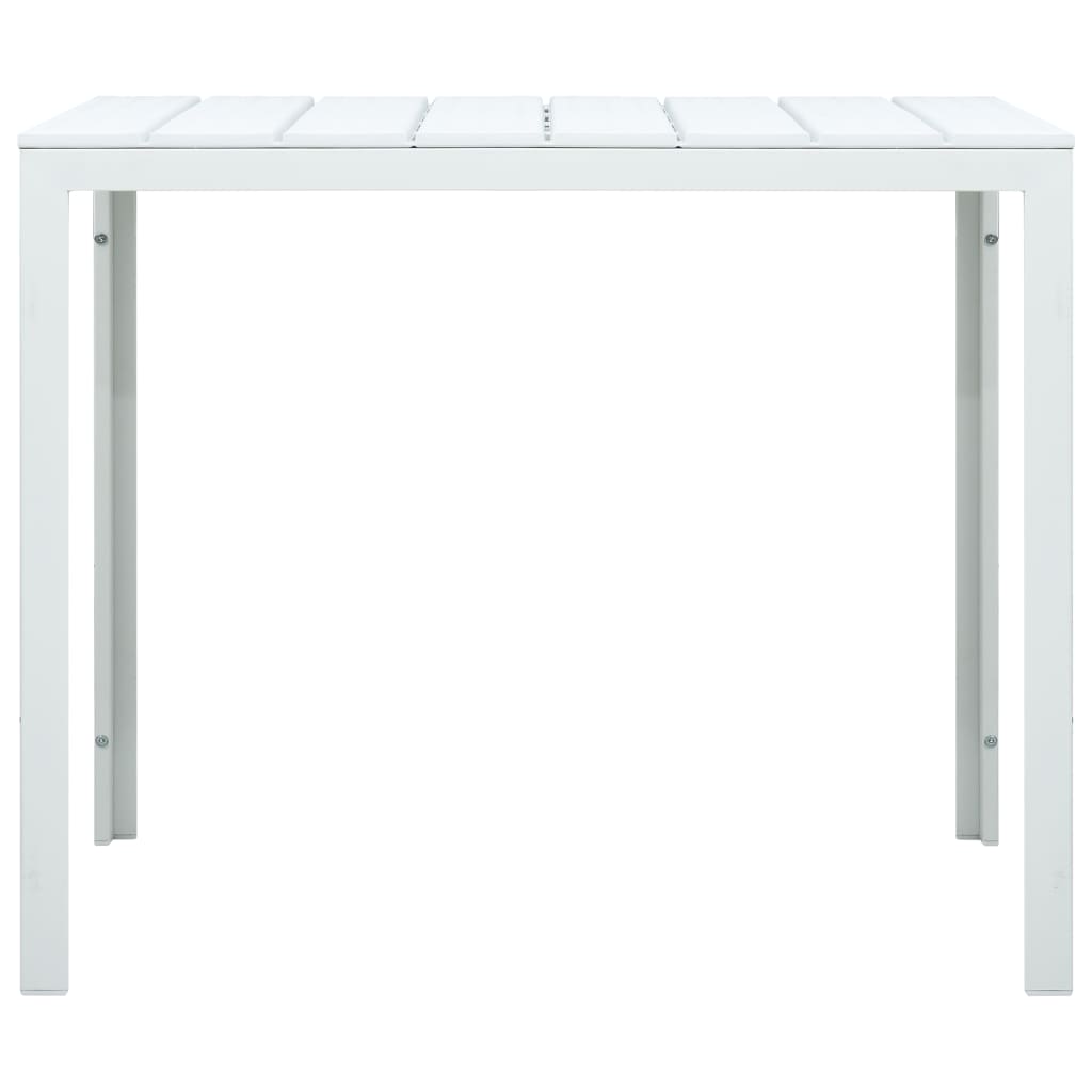 Salontafel Hout-Look 78X78X74 Cm Hdpe Wit