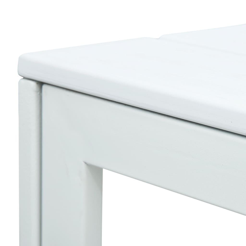 Salontafel Hout-Look 78X78X74 Cm Hdpe Wit