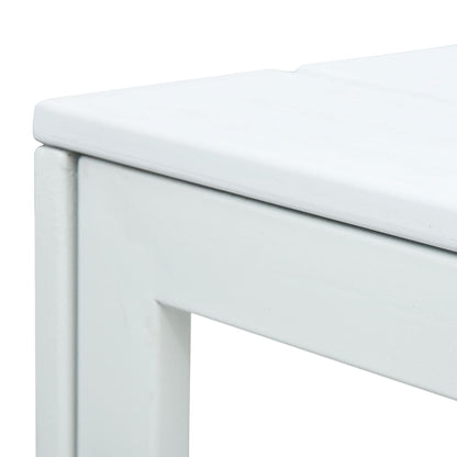 Salontafel Hout-Look 78X78X74 Cm Hdpe Wit