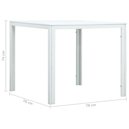 Salontafel Hout-Look 78X78X74 Cm Hdpe Wit