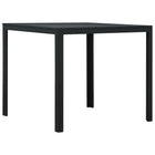 Salontafel 78x78x74 cm zwart HDPE hout-look