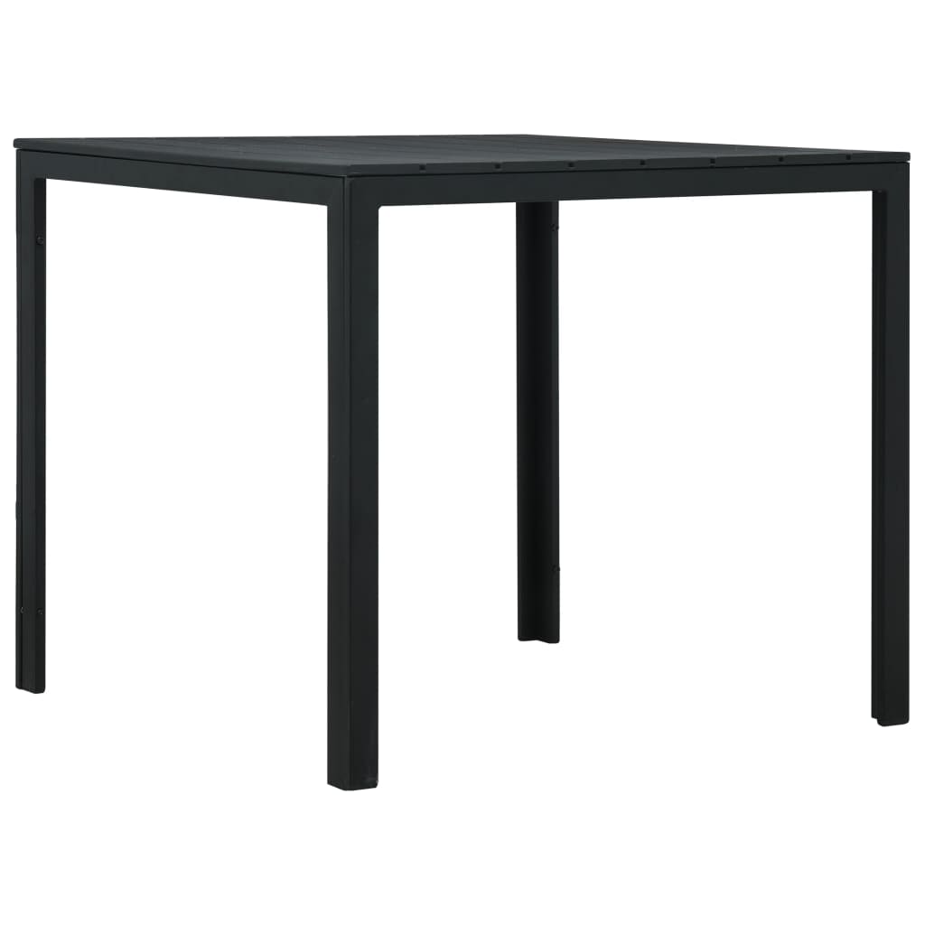 Salontafel hout-look 78x78x74 cm HDPE zwart