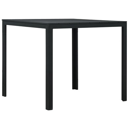 Salontafel hout-look 78x78x74 cm HDPE zwart