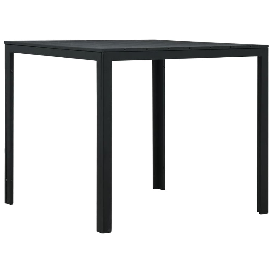 Salontafel hout-look 78x78x74 cm HDPE zwart