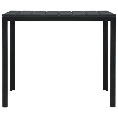 Salontafel hout-look 78x78x74 cm HDPE zwart