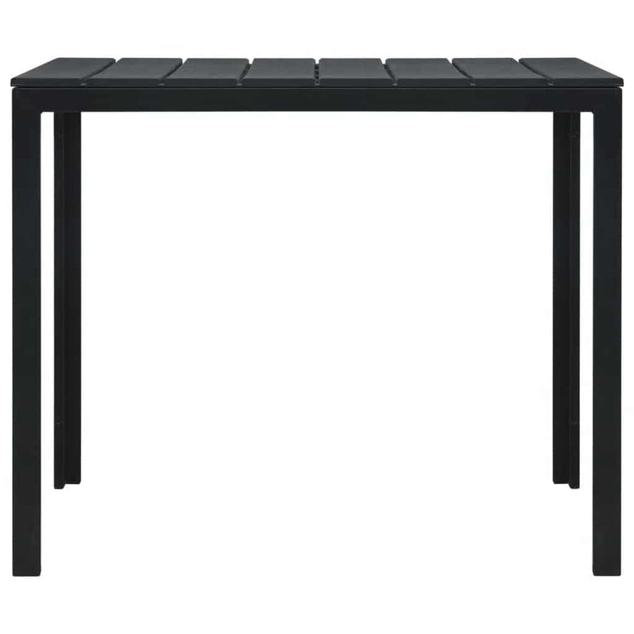 Salontafel hout-look 78x78x74 cm HDPE zwart