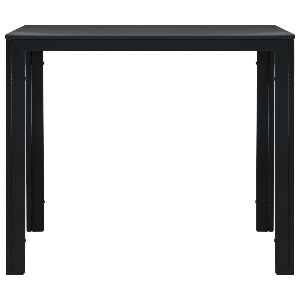 Salontafel hout-look 78x78x74 cm HDPE zwart