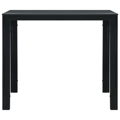 Salontafel hout-look 78x78x74 cm HDPE zwart