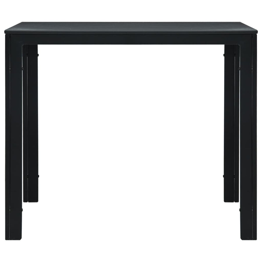 Salontafel hout-look 78x78x74 cm HDPE zwart