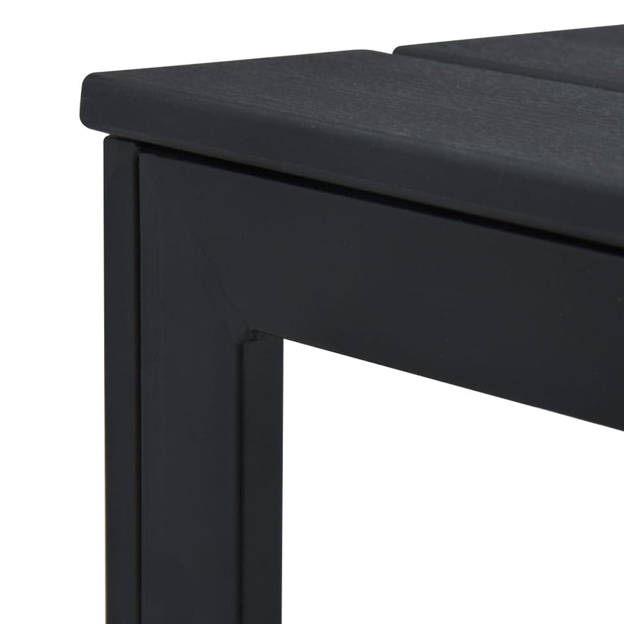 Salontafel hout-look 78x78x74 cm HDPE zwart