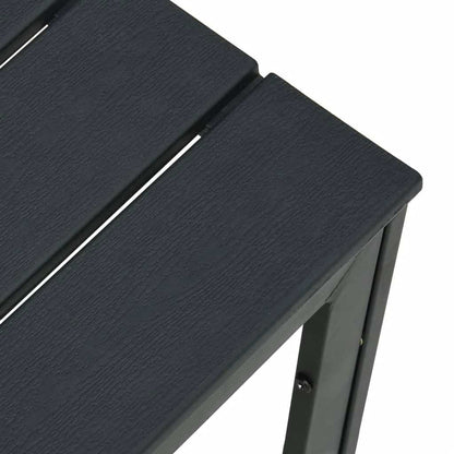 Salontafel hout-look 78x78x74 cm HDPE zwart