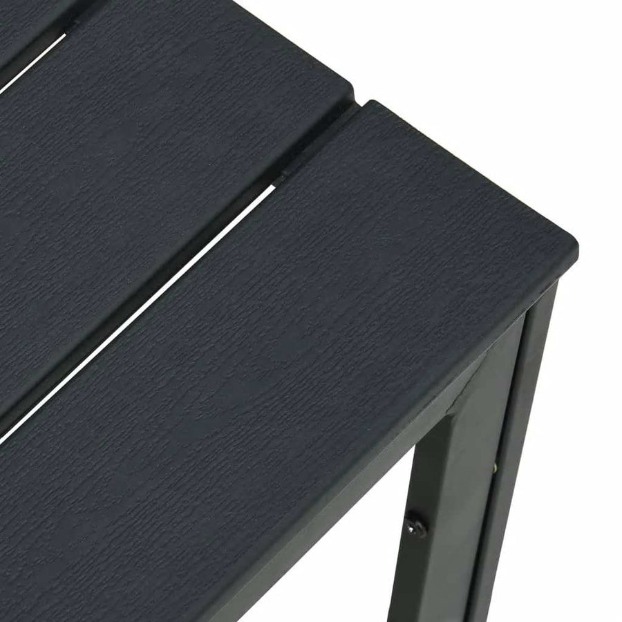 Salontafel hout-look 78x78x74 cm HDPE zwart