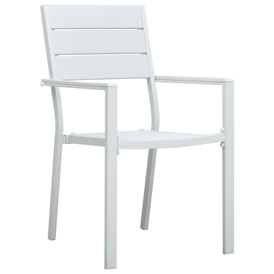 Tuinstoelen Hout-Look Hdpe 4 Wit