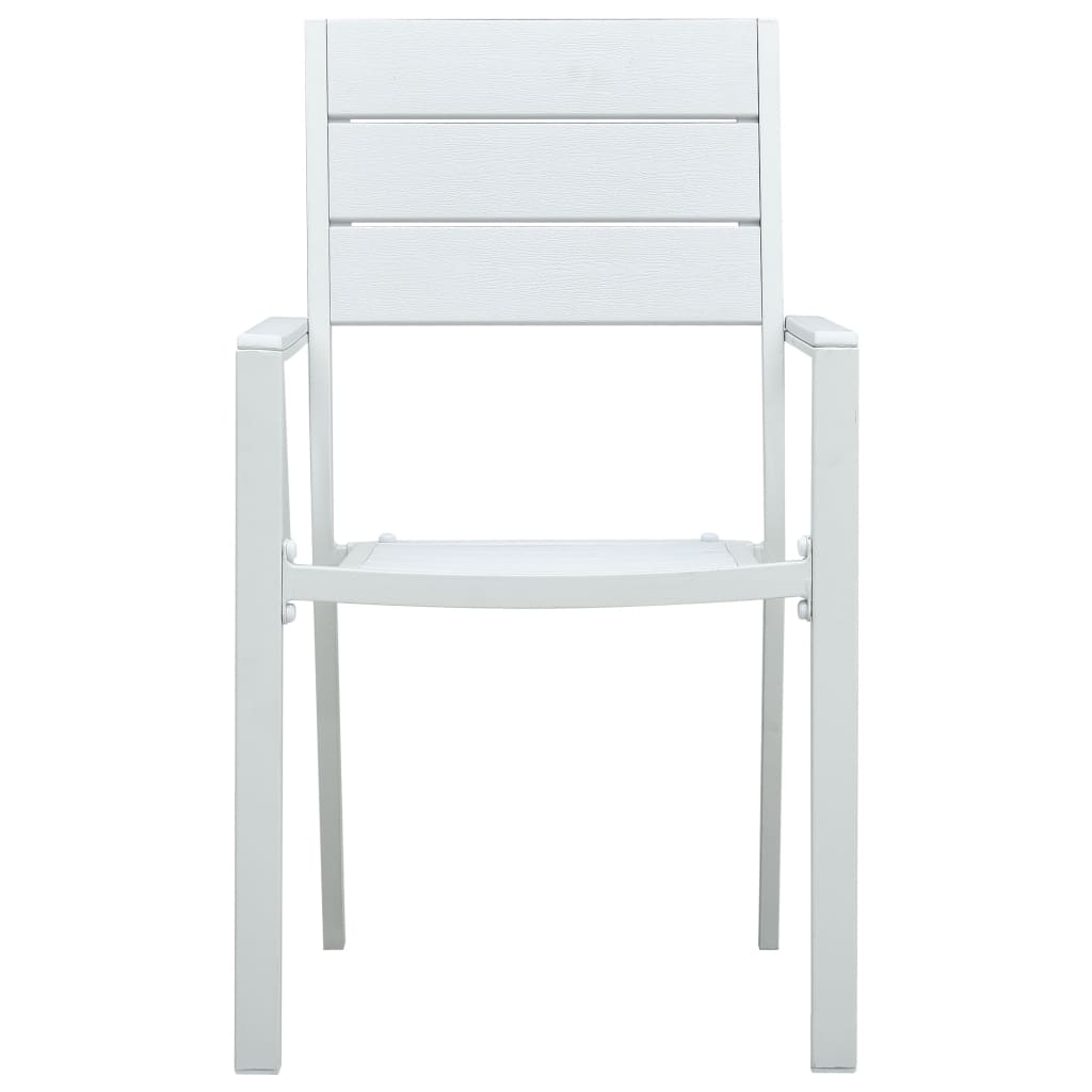 Tuinstoelen Hout-Look Hdpe 4 Wit