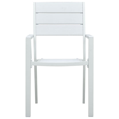 Tuinstoelen Hout-Look Hdpe 4 Wit