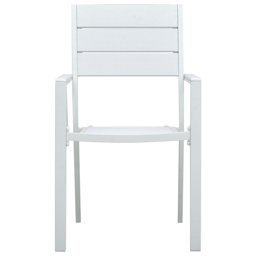Tuinstoelen Hout-Look Hdpe 4 Wit