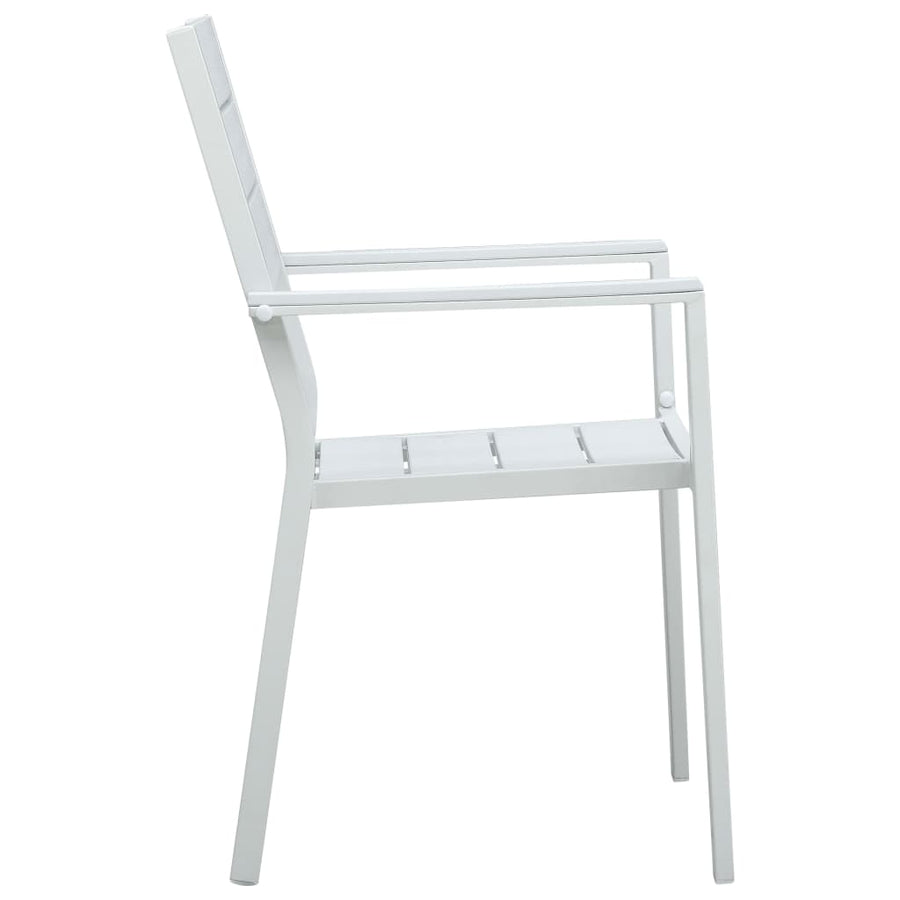 Tuinstoelen Hout-Look Hdpe 4 Wit