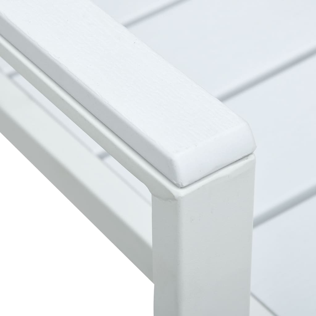 Tuinstoelen Hout-Look Hdpe 4 Wit