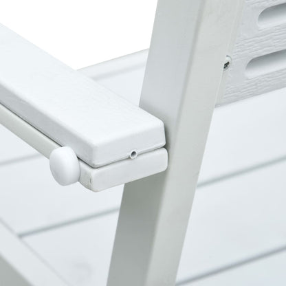 Tuinstoelen Hout-Look Hdpe 4 Wit