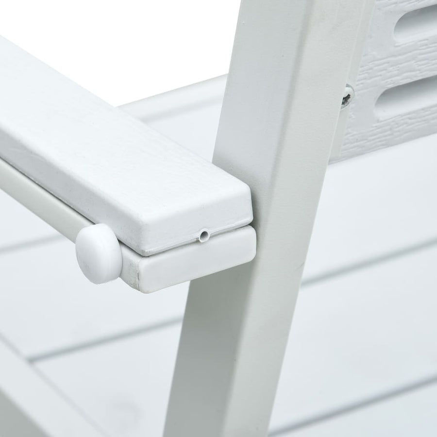 Tuinstoelen Hout-Look Hdpe 4 Wit
