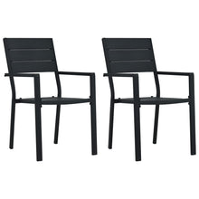 Tuinstoelen Hout-Look Hdpe 2 Zwart