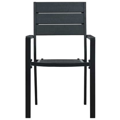 Tuinstoelen Hout-Look Hdpe 2 Zwart
