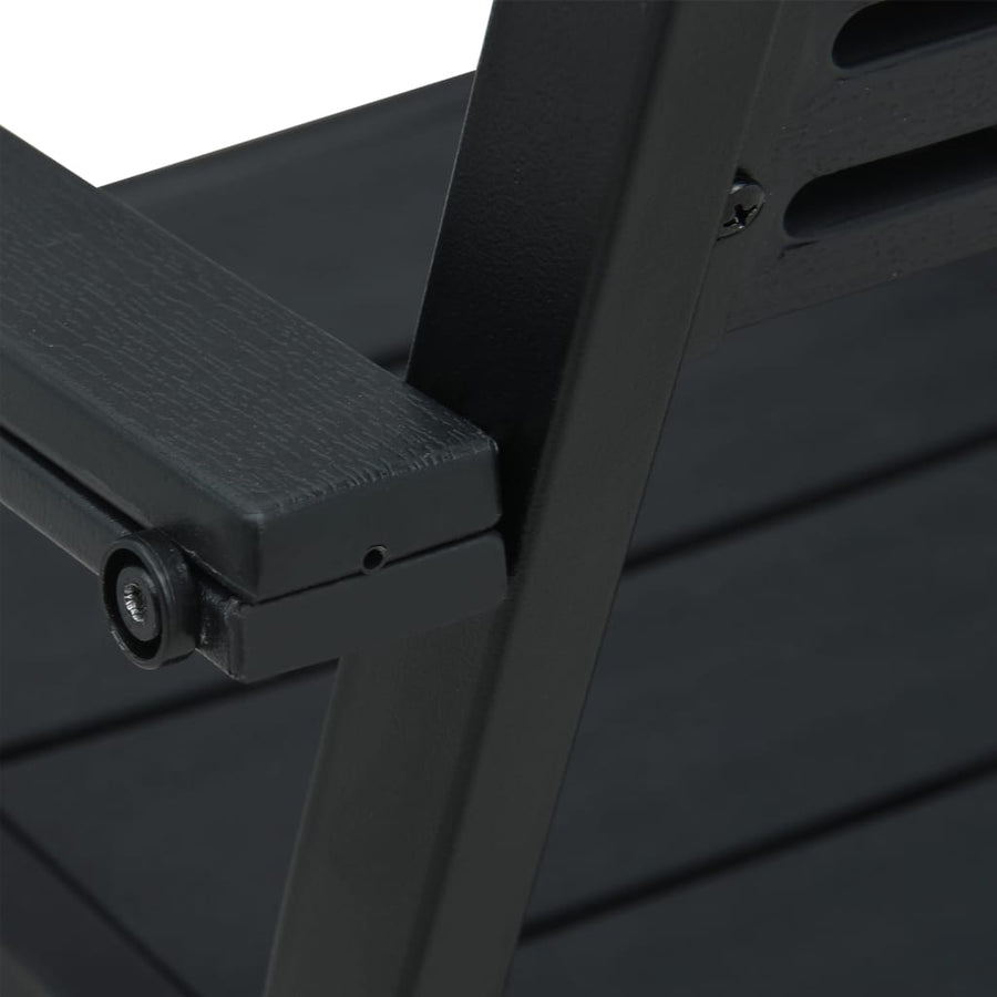Tuinstoelen Hout-Look Hdpe 2 Zwart