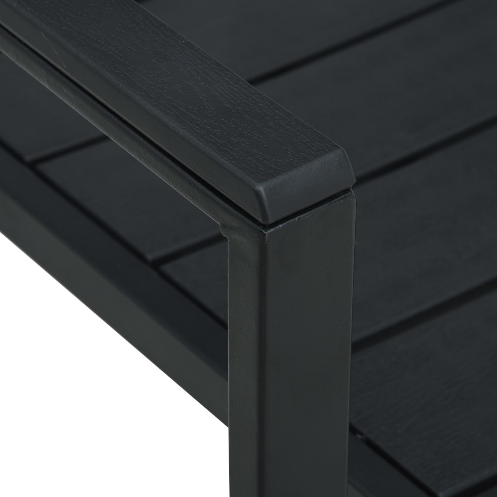 Tuinstoelen Hout-Look Hdpe 2 Zwart
