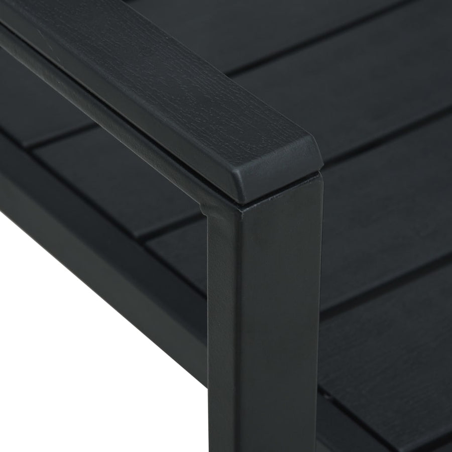 Tuinstoelen Hout-Look Hdpe 2 Zwart