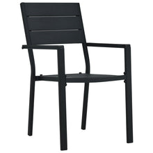 Tuinstoelen Hout-Look Hdpe 4 Zwart