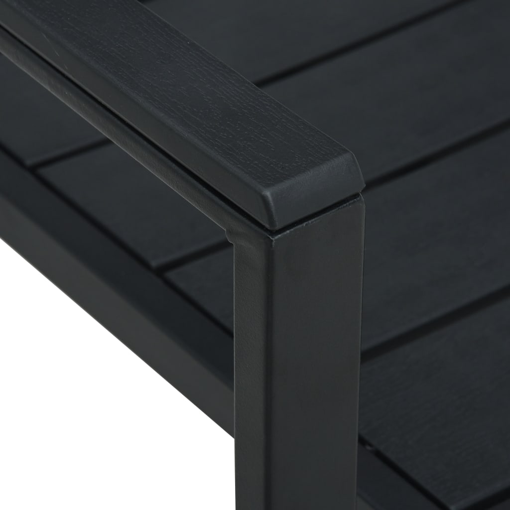 Tuinstoelen Hout-Look Hdpe 4 Zwart