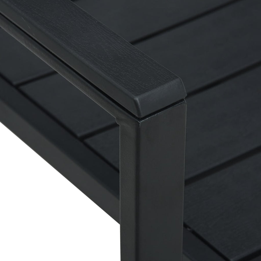 Tuinstoelen Hout-Look Hdpe 4 Zwart