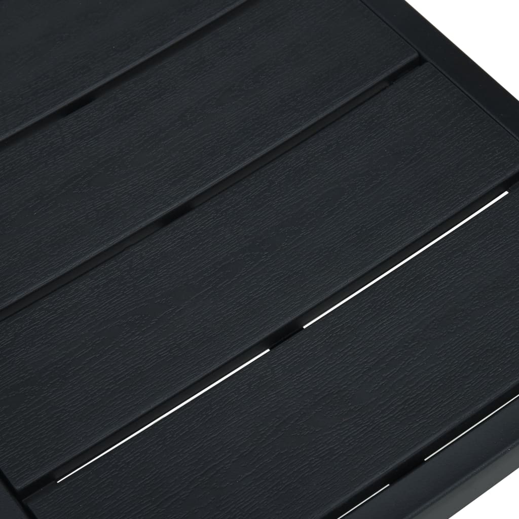 Tuinstoelen Hout-Look Hdpe 4 Zwart