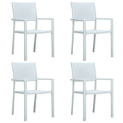 Tuinstoel 4 st Poly Rattan-look kunststof wit
