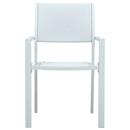 Tuinstoel Rattan-Look Kunststof 4 Wit