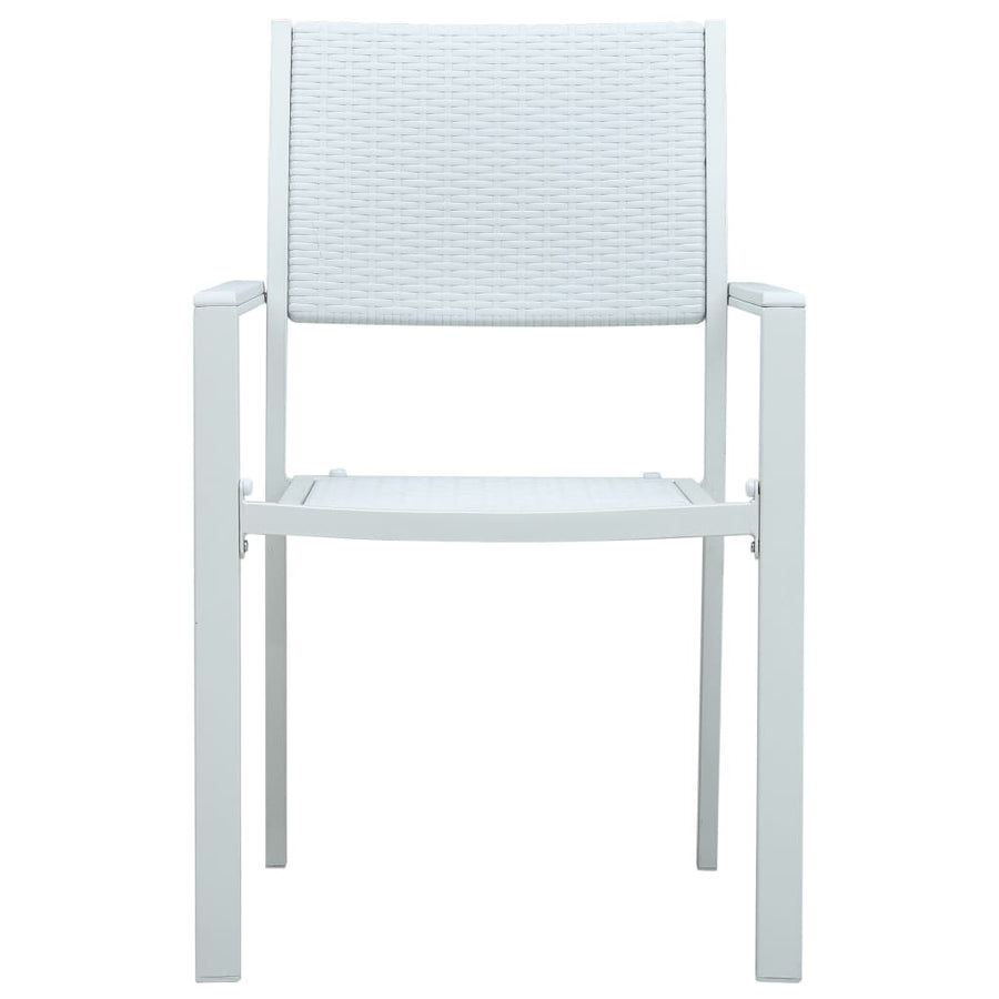 Tuinstoel Rattan-Look Kunststof 4 Wit