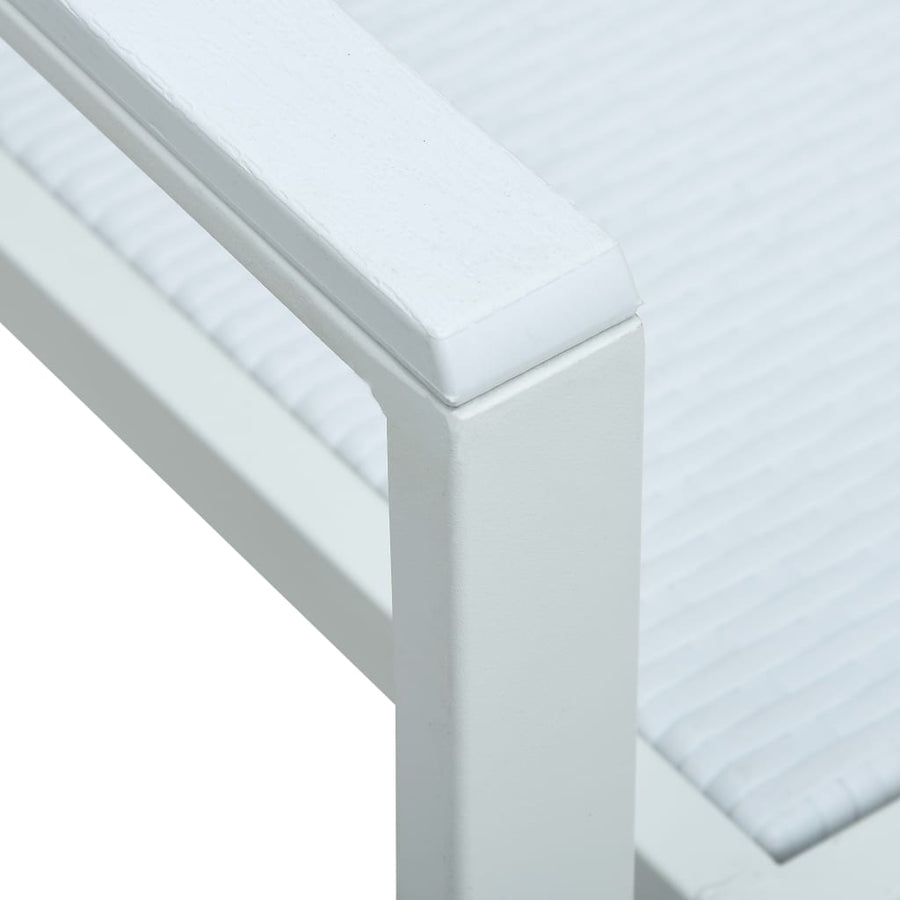 Tuinstoel Rattan-Look Kunststof 4 Wit
