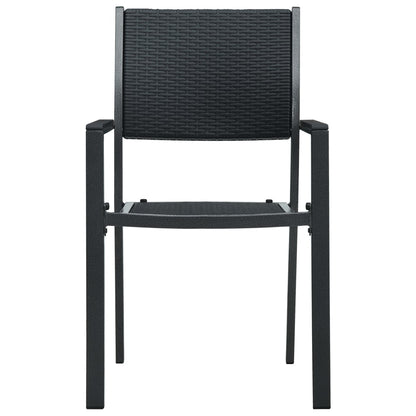 Tuinstoel Rattan-Look Kunststof 2 Zwart