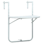 Balkontafel hangend 60x64x83,5 cm kunststof wit