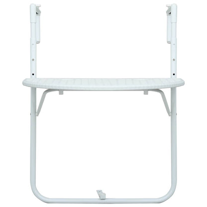 Balkontafel hangend 60x64x83,5 cm rattan-look kunststof wit
