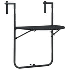 Balkontafel hangend 60x64x83,5 cm poly rattan-look zwart
