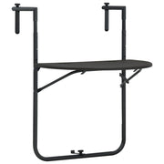 Balkontafel hangend 60x39,5 cm poly rattan-look bruin